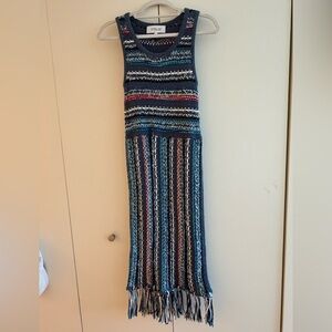 Derek Lam 10 Crosby Blue Knit Sweater Dress XS